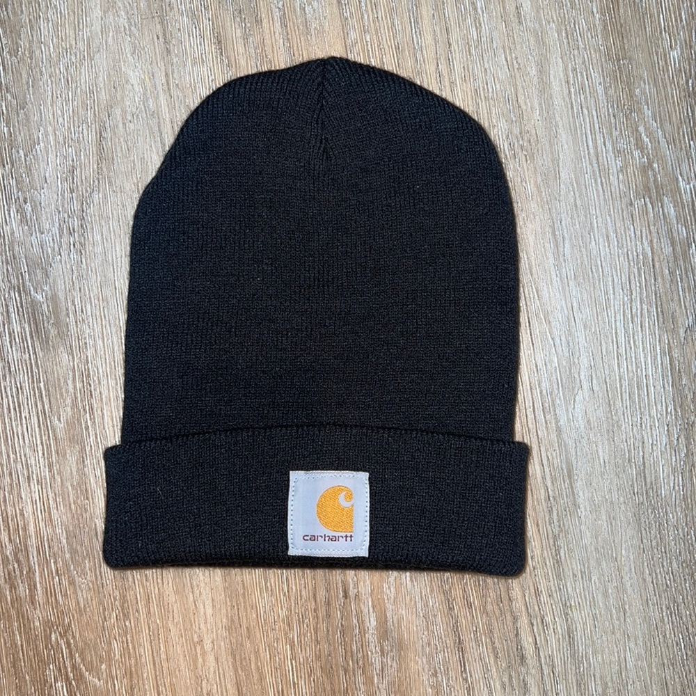 Adult size black carhartt beanie stocking cap